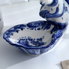 Блюдо фарфор «Орешница. Белочка», 23.5×16 см, гжель - Фото 5