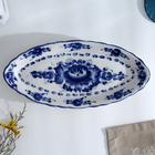 Селёдочница фарфор «Цветок», 27×13×2 см, гжель - Фото 2