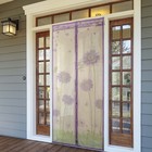 Сетка антимоскитная на магнитах 90х210 см "Герберы", цвет сиреневый - Фото 1