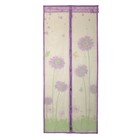 Сетка антимоскитная на магнитах 90х210 см "Герберы", цвет сиреневый - Фото 2