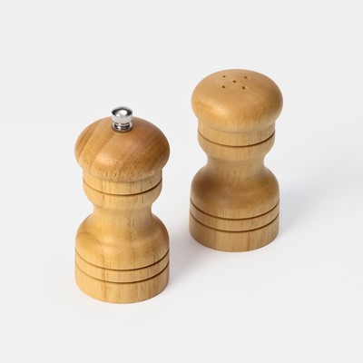 Набор для специй Доляна «Комфорт», 50 мл, 11×10×5 см, 2 предмета: мельница, солонка