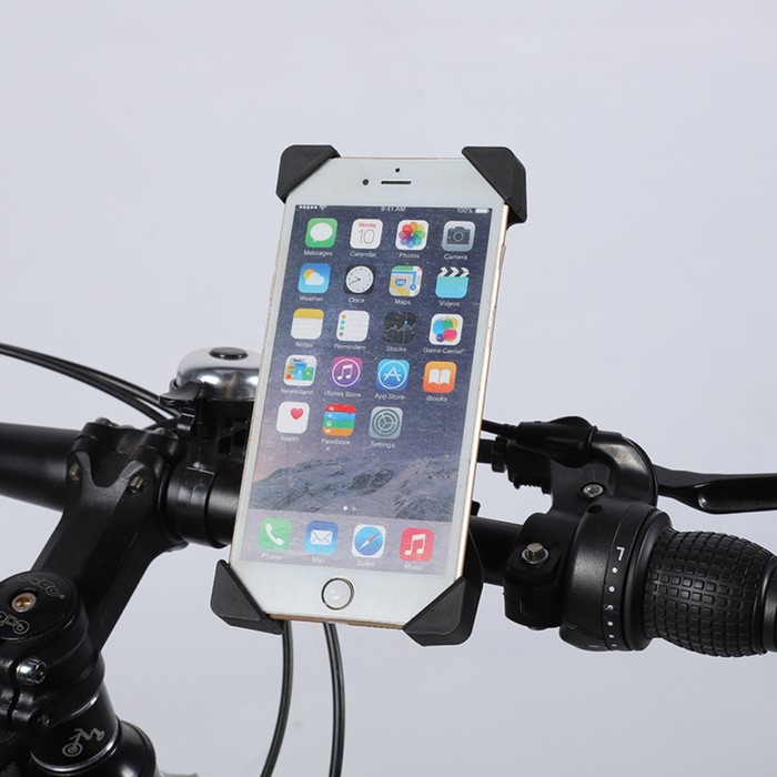 Велосипедный держатель для телефона LuazON, до 185х95 мм, чёрный