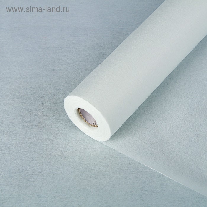 Фетр для декора и флористики, однотонный, белый, двусторонний, рулон 1 шт., 50 см × 15 м - Фото 1