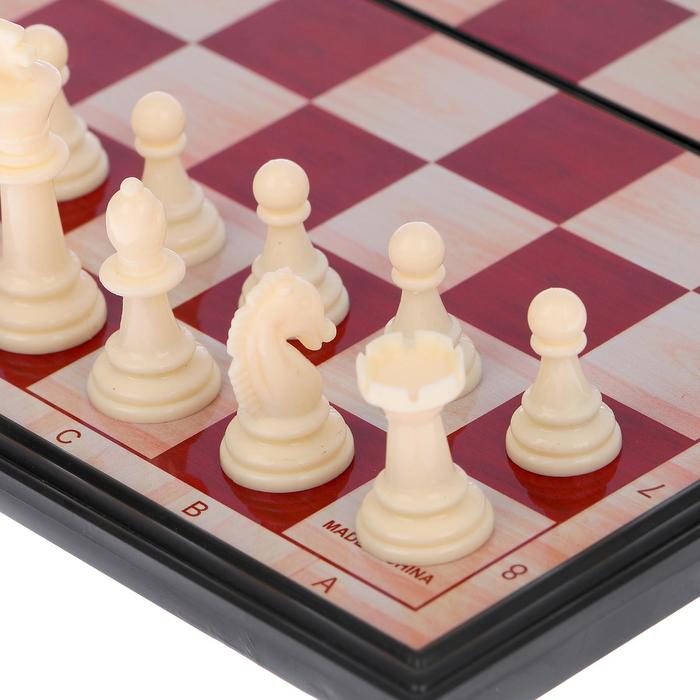 Шахматы "Классические", доска объемная, 18 х 18 см - фото 1887783422