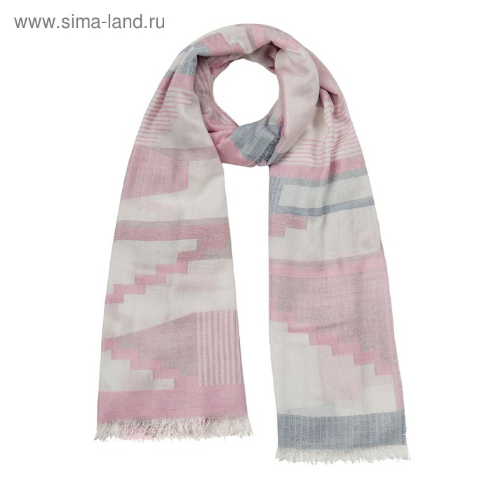 Палантин текстильный PJ1828_2 цвет розовый, размер 70х175 - Фото 1
