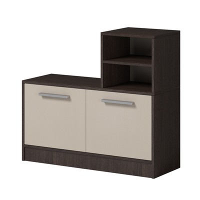 Комод - обувница «Энтер», 900×343×816 мм, цвет венге/дуб молочный