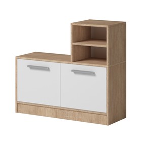 Комод-обувница Энтер 900х343х816  Дуб сонома/белый  (артикул 3223150)  большой выбор товаров оптом и в розницу по низким ценам с доставкой