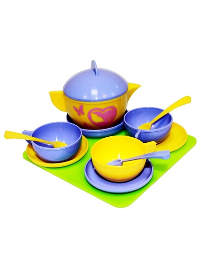 Игровой набор посуды «Чайное трио», 12 элементов
