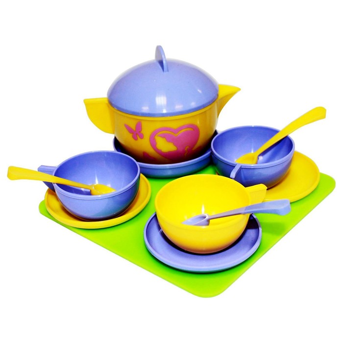 Игровой набор посуды «Чайное трио», 12 элементов - Фото 1