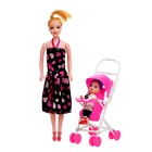 Кукла-модель «Мама с дочкой» с коляской, МИКС - Фото 12