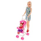 Кукла-модель «Мама с дочкой» с коляской, МИКС - Фото 13