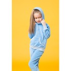 Костюм спортивный для девочки, рост 116, цвет голубой 250 - Фото 4