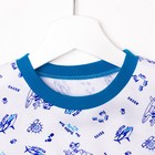 Пижама для мальчика, рост 92 см, цвет микс белый/синий - Фото 3