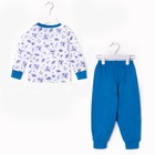 Пижама для мальчика, рост 92 см, цвет микс белый/синий - Фото 4
