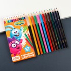 Цветные карандаши, 12 цветов, трехгранные, Смешарики - Фото 2