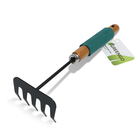 Грабли малые, прямые, 5 зубцов, длина 29 см, металл, деревянная ручка с поролоном, Greengo - Фото 9