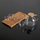Чайный набор «Эко», 5 предметов: чайник 1 л, 4 кружки 100 мл - Фото 2