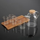 Чайный набор «Эко», 5 предметов: чайник 1,6 л, 4 кружки 100 мл - Фото 2