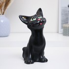 Копилка для денег «Кот Оскар», чёрный, керамика, 12×13×23 см - Фото 1