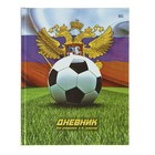 Дневник для 1-4 класса, твёрдая обложка, «Российский футбол», матовая ламинация, тиснение - Фото 1