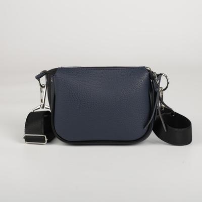 Сумка поясная, отдел на молнии, регулируемый ремень, цвет синий