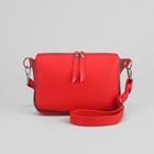 Сумка на пояс, 19*4*13, отдел на молнии, регулируемый ремень, красный/серый - Фото 2