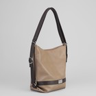 Сумка-рюкзак, 2 отдела с перегородкой на молнии, наружный карман, цвет кофе/коричневый - Фото 1