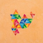 Полотенце Collorista "Треугольники" однотонное, цвет персиковый, 50х90 см, 400 гр/м2, хл 100% - Фото 3