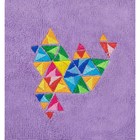 Полотенце Collorista "Треугольники" однотонное, цвет фиолетовый, 50х90 см, 400 гр/м2, хл 100% - Фото 3
