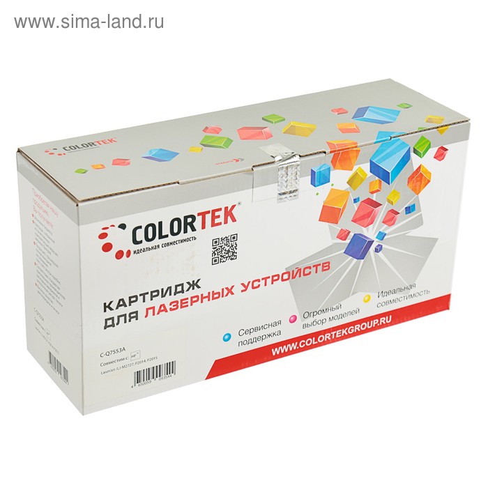 Картридж Colortek Q7553A для HP LaserJet P2014/P2015/M2727nf/M2727nfs (3000k), черный - Фото 1