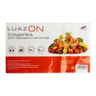 Сушилка для овощей и фруктов Luazon LWP-1901, 125 Вт, 5 ярусов, белая - Фото 3