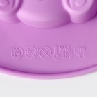 Форма для выпечки Доляна «Мишка», силикон, 27×24 см, 7 ячеек, цвет сиреневый - фото 4241805