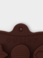 Форма для конфет и шоколада Доляна «Звёзды, ракушки, сердца», силикон, 20.6×10.3 см, 15 ячеек, коричневая - Фото 6