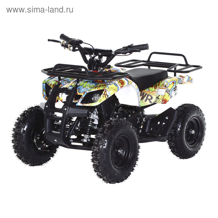 Квадроцикл детский бензиновый MOTAX ATV Х-16 Мини-Гризли с электростартером, бомбер