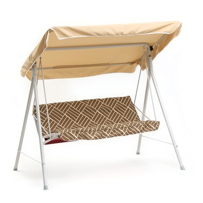 Качели садовые «Адлер»,175×150×120 см, максимальная нагрузка 150 кг, бежевые