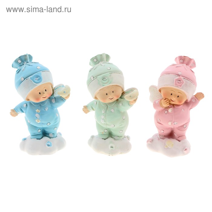 полистоун карапузики-ангелочки с сюрпризом 9,5*6,5*3,5 см - Фото 1