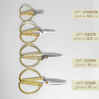 Ножницы для рукоделия, скошенное лезвие, 5", 12,5 см, цвет золотой - фото 10005677