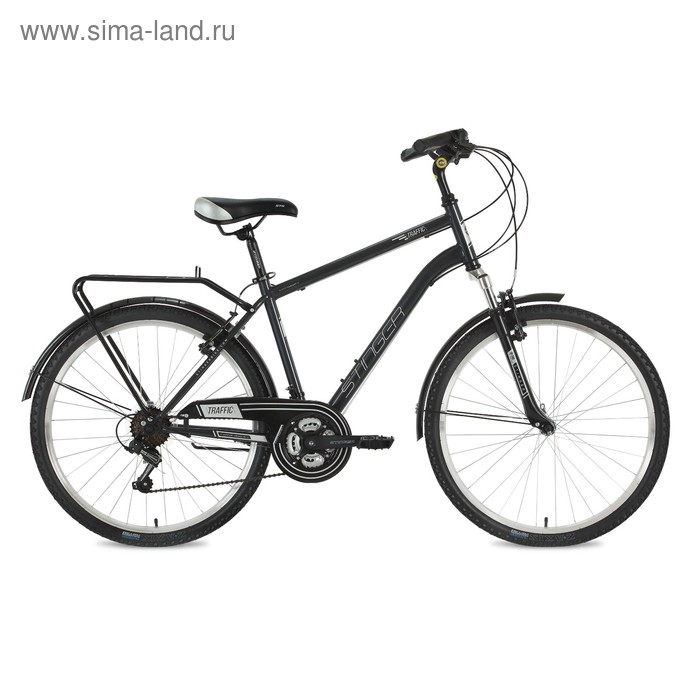 Велосипед 26" Stinger Traffic, 2018, цвет серый, размер 18"