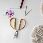 Ножницы для рукоделия, скошенное лезвие, 6", 15 см, цвет золотой - Фото 5