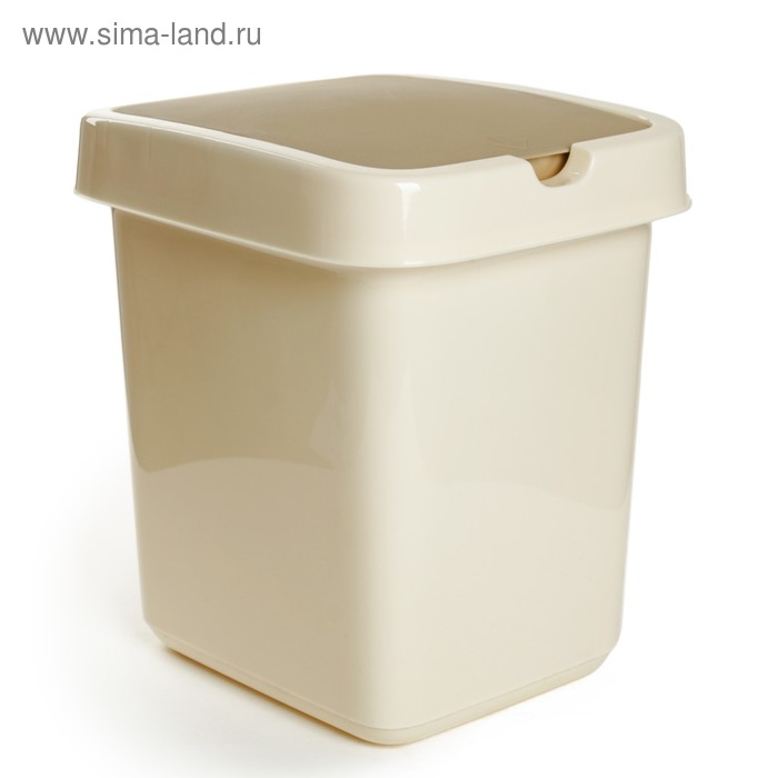 Контейнер для мусора Svip «Квадра», 14 л, цвет кофейный - Фото 1
