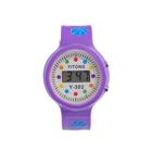 Часы наручные электронные, детские "Горошина", ремешок силикон,  l-22 см, фиолетовые - фото 8667052