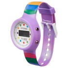 Часы наручные электронные, детские "Горошина", ремешок силикон,  l-22 см, фиолетовые - Фото 5