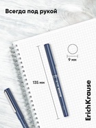 Ручка капиллярная ErichKrause F-15, синий стержень, узел 0.6 мм 3511823