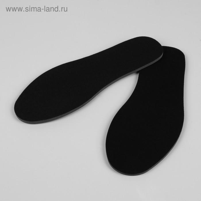 Стельки для обуви, универсальные, 45-46 р-р, пара, цвет чёрный - Фото 1