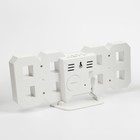 Часы - будильник электронные «Цифры», настольные, настенные, на подвесе, 9×3×23 см, белая индикация - Фото 3