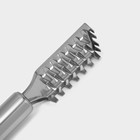 Рыбочистка Доляна «Металлик», 20 см, цвет серебристый - Фото 5