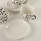 Набор чайный "Романтика", 8 предметов: 4 чашки 220 мл, 4 блюдца, на подставке, цвет белый УЦЕНКА - Фото 7