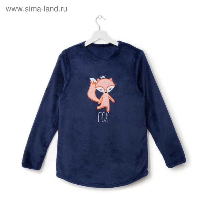 Джемпер женский KAFTAN "Fox" син, р-р 42-44, 100% п/э, велсофт - Фото 1