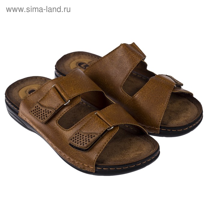 Туфли летние открытые  мужские арт. LAM20341-07 (коричневый) (р.44) - Фото 1