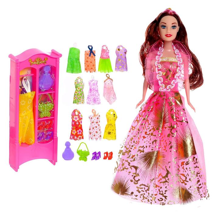 Кукла-модель «Анна» с набором платьев, с аксессуарами, цвета МИКС - фото 1886301854